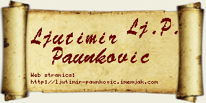 Ljutimir Paunković vizit kartica